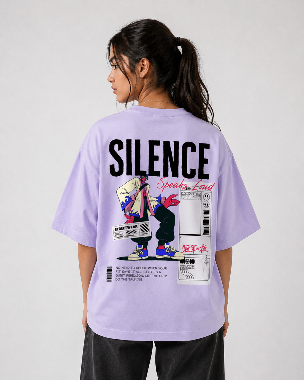 Unisex streetwear Terry Oversized Tee