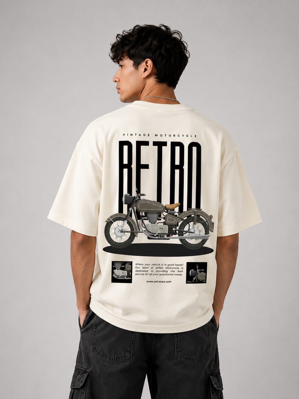 Unisex streetwear Terry Oversized Tee