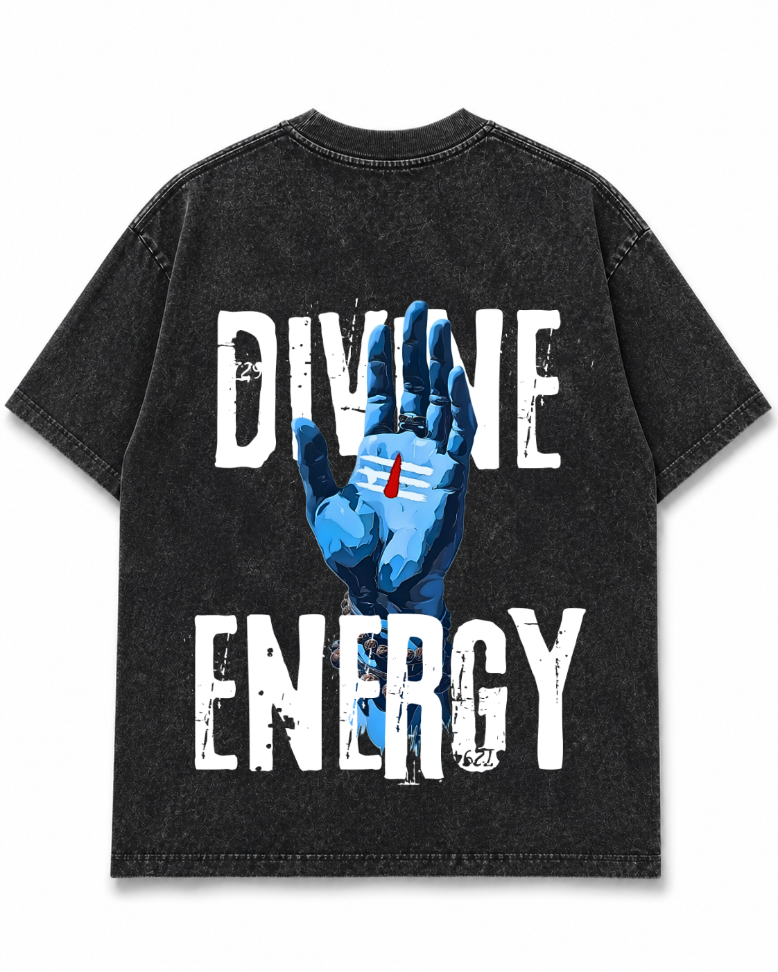 Velvora “Divine Energy” Acid Wash Street Tee