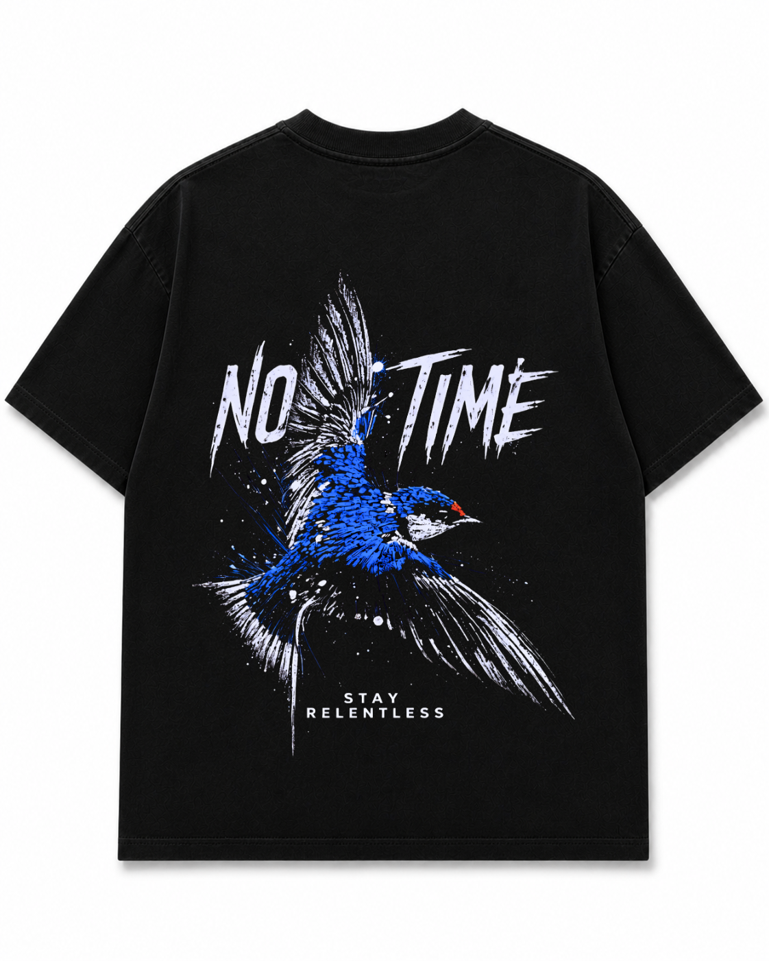 Velvora “No Time” Streetwear Oversized T-Shirt